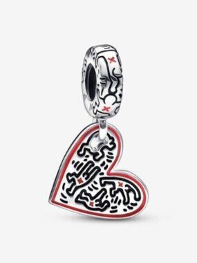Pandora Keith Haringa x Pandora Line Art People Heart Dangle Charm